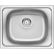 Lavabo In Acciaio, 1 Vasca, Decorazione, Acciaio, Zeu 310a