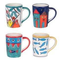 Signes Grimalt Mug Decoracion Mug 4u Ceramica Y Gres 8x11x10cm 38249
