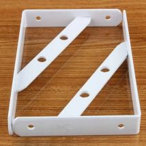 Support D'Étagère En Acier Renforcé 20 X 12 X 2,5 Cm Blanc