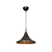 Lampada A Sospensione Kalyon Metallo Nero Oro Asz1650
