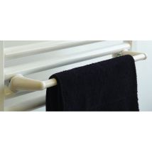 Porta Asciugamani Modello Aga 40 In Resina E Metallo Bianco. Lunghezza Cm 49