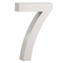 Zelsius Número de casa 7 Acero inoxidable V2A – Diseño 3D – Acabado cepillado mate – Fácil instalación