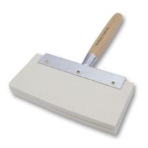Marshalltown – Felt Brush 4" x 9" x 1/2" – Durable White Felt – 8" Handle – Aluminium Channel
