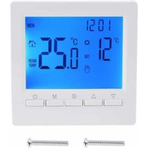 Vtizikl Thermostat Mural Intelligent Avec Écran Lcd Pour Chauffage Au Sol-rétroéclairage Bleu