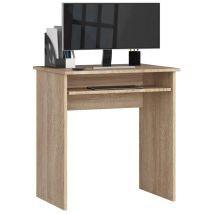 Abamihome - Pc-schreibtisch Akord Star In Der Farbe Sonoma-eiche Und 1 Ablagen B68 X H74 X T51 Cm