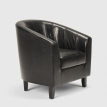 Kunstledersessel Cockpit-sessel Lounge-büro Wartezimmer Klassisches Design Seashell - Schwarz