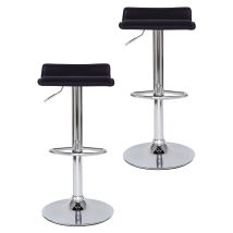 2er Set Barhocker (modell 4) Mit Stufenloser Höhenverstellung, Schwarz - Dibea