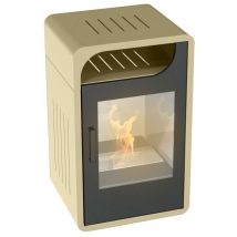 Rovelli – Stufa a bioetanolo Fiammetta Statica Junior 2,5 kW – Beige – 65 x 40 x 38 cm – 22 Kg – 1,5 lt serbatoio