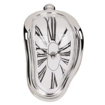 Clock - Out Of The Blue - Dali Fondue - Gray - 18x13 Cm - Contemporary Design