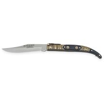 Navaja Joker Clásica N102c Con Puño De Zamak Decorado, Hoja De 7,5 Cm De Acero Inox 420, Peso 40 Gramos, Herramienta De Pesca, Caza, Camping Y 