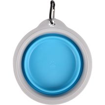 Flamingo - Gamelle De Transport Bubo 375 Ml Pour Chien Couleur Bleu/ Gris