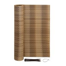Jardinion - Tapis Anti-regards Aspect Rotin - 0,90 X 3m Brun Clair