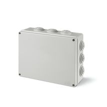 Scatola Di Derivazione A Superficie Stagna Ip55 In Polimero Tecnico Privo Di Alogeni Con Coni Passacavi (650 °c) Grigio 190x140x70 Mm