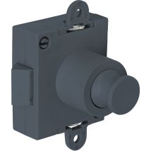 Push-lock Fallen-drehstangenschloss Einseitig, Kunststoff Anthrazitgrau - Junie