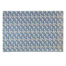 Set De Table En Polycoton À Motif Chevrons Bleu 45x30 Cm
