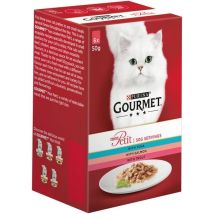 Gourmet – Mon Petit Fish Salmon Tuna Trout Cat Treats – 6 Pouches of 50g