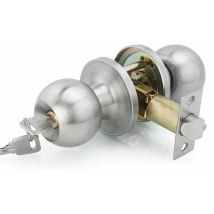 Heguyey - Guazhuni Door Handle, Round Knob Lock Door Lock, Key Lock, Latch Size 70mm