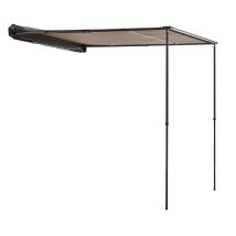 Vickywood – Heckmarkise 140 cm – goldbraun – 320 g/m² Ripstop-Polyester – UV-Schutz 50+ – max. Höhe 250 cm