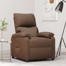 Skm - Sillón Reclinable De Tela Marrón Vidaxl