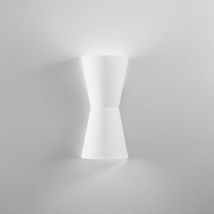 Aplique De Pared Moderna De Yeso Blanco Pintable Clepsydra