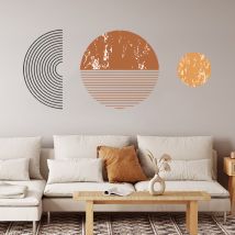 Sollbry - Wanddekoration Im Böhmischen Stil Mit Geometrischem, Linearem Kreis, Wandaufkleber, Wandaufkleber, Diy-kunst, Pvc-wandaufkleber, 
