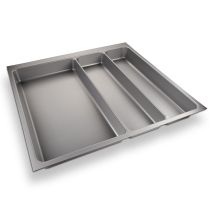 Besteckeinsatzorga-box Ii Maxi 462 X 509 Mm Silbergrau Besteckkasten Für 60er Nobilia-schubladen Bis Mitte 2013