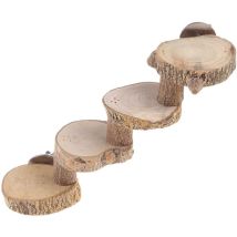 Perchoir En Bois Avec Plateforme Et Échelle Pour Cage À Perroquet