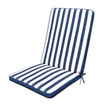 Abnehmbar Und Wasserdichtes Polyesterkissen Mit Mittlerer Rückseite 90 X 40 Cm Pro Stuhl - Blue