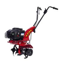 Motobineuse thermique 125 cc – Transmission vis sans fin – Guidon réglable – 4 fraises – 40 cm de largeur de travail – EUROSYSTEMS
