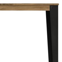 Consola Lunds 120x40x75 Cm Acero Fume En Madera Maciza De Pino Acabado Vintage Estilo Industrial Box Furniture