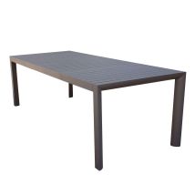 Gardeness - Mesa Extensible 135/180x70 Aluminio Taupe Mod. Houston