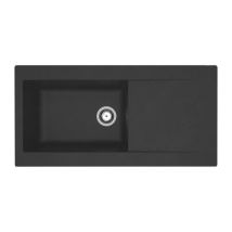 Fregadero Empotrado De Resina Lierra 1000x500mm 1 Gran Cuba - Negro - Fabricación Francesa