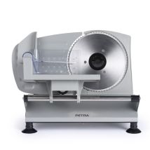 Pt4636vde Affettatrice Elettrica – Macchina Per Tagliare Alimenti, Carne, Formaggio, Pane, Spessezza Da 1 A 15 Mm, 3 X 170mm Lame Acciaio Inox, 