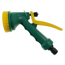 Pistola da Giardino 5 Getti – Metallo – Arancione/Rossastro – Lunghezza 17,5 cm – Compatibile con Tubi Standard