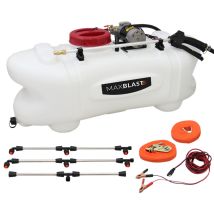 Conjunto De Remolque Atv Todo Terreno 820x950x1930mm Con Neumáticos Capacidad 295kg Y Pulverizador Con Tanque 100l De 500x450x900mm Con 5m Cable Y 5m 