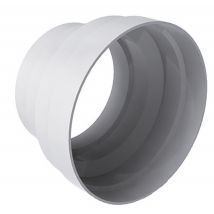 Reductor de plástico macho/hembra Ø100F/80M – Conexión hermética para aire caliente – Instalación rápida y segura