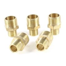 Sourcingmap A13073100ux0028-5pezzi Da 1/4'a 1/8 Pt' Pt Filetto Maschio In Ottone Accoppiamento Del Tubo Raccordo Diritto
