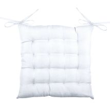 Coj铆n Para Silla Bea De 40x40 Cm, Blanco Acolchado