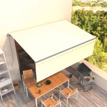 Store Banne-auvent Manuel Rétractable Avec Store 4x3 M Crème