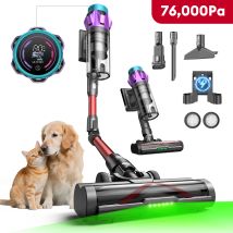 Ultenic Akku-staubsauger Uf18p, 76kpa,80 Minuten Laufzeit, 1,5 Liter, Bürste Für Teppich Hartböden Tierhaare, Grau