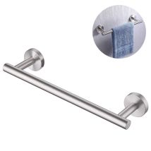 Longziming - Porta Toallas De Mano, Porta Toallas De Baño Y Cocina Percha Plana De Tela Taladro 304 Acero Inoxidable Antioxidante Soporte Mural 