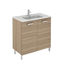 Mobile Con Ante Ancoflash Color 2 - Noce Sabbia Larg 600 - Lavabo Singolo - 2 Ante