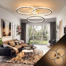 Led-deckenleuchte Für Wohnzimmer Modernes Design Ringe Warmweiß 3000 K 41 W 3 Leuchten Aus Eisen Und Aluminium Bürolampe Flurlampe - Gbly