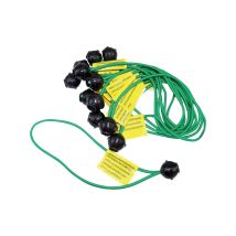 Kugel Gummibandspanner 12 Stück – Grün, Schwarz