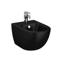 Sento Bidé Suspendido De Cerámica, Fijaciones Ocultas, Entrada De Agua Interna, Negro Mate (rn020bl)