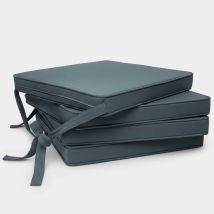 Lot De 4 Coussins De Chaise Loft Sk, Bleu Pigeon, 45 X 40 X 5 Cm