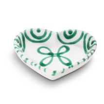 Gmundner Keramik - Gmundner Cerámica Verde Flameado, Cuenco En Forma De Corazón (l10cm)
