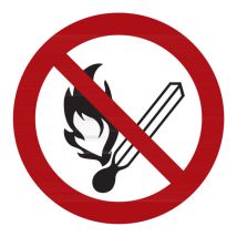 Panneaux D'Interdiction Interdiction De Faire Du Feu, D'Utiliser Une Flamme Nue Et De Fumer, Type: 02600