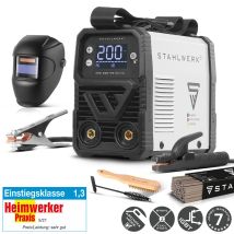 Stahlwerk - Schweißgerät Arc 200 Md Digital Vollausstattung - Inverter 200 Ampere