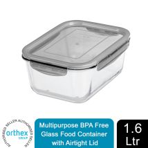Gastromax - Multipurpose Bpa Free Glass Food Container With Airtight Lid, 1.6 L